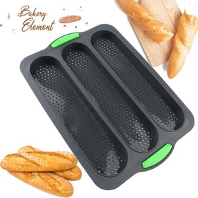Resim 3-Slot Silikon Fransız Baguette ve Hamburger Bun Tepsi - Fırın Güvenli Yapışmaz Dikdörtgen Fırın Tepsisi Uzun Ekmekler, Sosis, Ev Yapımı Ekmek ve Sandviçler için - Pişirme Tutkunları için İdeal Hediye (Noel, Cadılar Bayramı, Paskalya), Sosis Aksesuarları, Mutfak Gereçleri, Fonksiyonel Tasarım, Dayanıklı Mutfak Eşyaları 