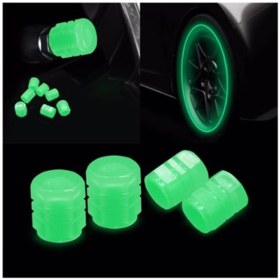 Resim Genel Markalar 2 Adet Fosforlu Floresan Led Yeşil Pilsiz Araba Motorsiklet Bisiklet Sibop Kapağı Gece Parlayan 
