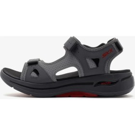Resim Skechers Go Walk Arch Fit Sandal - Mission Ii Erkek Gri Sandalet 229064 Ccrd 
