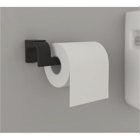 Resim Tema Premium Serisi Banyo Wc Tuvalet Kağıtlığı Mat Siyah 