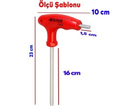 Resim Badem10 Eltos Allen Anahtar 10 mm ECA010 