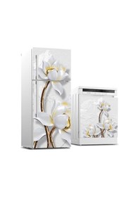 Resim Buzdolabı Ve Bulaşık Makinası Beyaz Eşya Sticker Kaplama 3D Çiçek (508134424) 