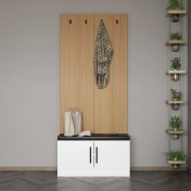 Resim Minar Kale Dekor Panel Ayakkabılık Minderli Beyaz Beyaz 
