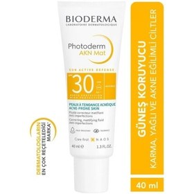 Resim Bioderma Photoderm AKN Mat Yağlı Ciltler için Güneş Kremi SPF30 40ml 