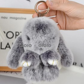 Resim Silver1 Gıoıo Yeni Sevimli Gerçek Saç Tilki Küçük Cinderblock Saç Araba Anahtarlık Kolye Ins Pixie Peluş Top Çanta Aksesuarları (Yurt Dışından) 