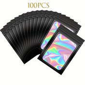 Resim 100 Adet Yeniden Kullanılabilir Holografik Iridesan Takı Çantası - Dayanıklı, Çizilmeye ve Soğuğa Dirençli Kilitli Poşetler: Sevgililer Günü Hediyeleri, Aksesuarlar, Şarj Cihazları & El İşi Malzemeleri Saklama, Paketleme, Iridesan Torba, Çizilmeye Karşı Dayanıklı Polietilen Materyal 
