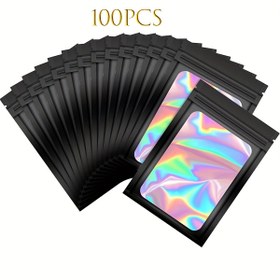 Resim 100 Adet Yeniden Kullanılabilir Holografik Iridesan Takı Çantası - Dayanıklı, Çizilmeye ve Soğuğa Dirençli Kilitli Poşetler: Sevgililer Günü Hediyeleri, Aksesuarlar, Şarj Cihazları & El İşi Malzemeleri Saklama, Paketleme, Iridesan Torba, Çizilmeye Karşı Dayanıklı Polietilen Materyal 