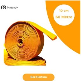 Resim Süper Örme Bez Salma Sulama Hortumu 10cm X 60m Dayanıklı Yassı Bahçe Hortumu 