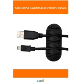 Resim Yapıştırmalı 5 Kanallı Kablo Tutucu 3 Adet 1 Adet 