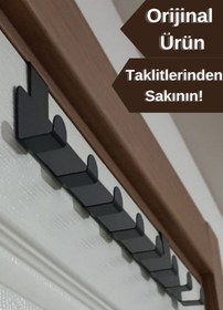 Resim risingmaber Metal Siyah Amerikan Kapı Arkası Askılık Organizer Askılık Ve Mutfak Banyo Kapı Arkası Askılık Mt60s 
