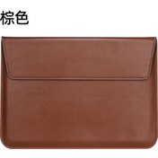 Resim Jeemson 13 İnç Kahverengi Pu Bilgisayar Çantası - Macbook Pro, Dell, Lenovo Uyumlu - Hafif, Dayanıklı Envelope Desenli Kılıf 