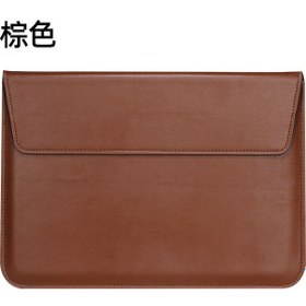 Resim Jeemson 13 İnç Kahverengi Pu Bilgisayar Çantası - Macbook Pro, Dell, Lenovo Uyumlu - Hafif, Dayanıklı Envelope Desenli Kılıf 
