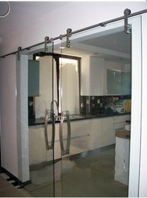 Resim Ht-8101E-Set Lama Paslanmaz Sürme Cam Kapı Mekanizma Seti 