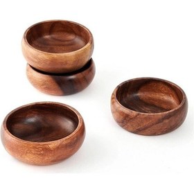 Resim Akasya Kase Çerezlik 4'lü Ahşap 