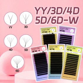 Resim YY Sahte Kirpikler, 2D 3D 4D 5D 6D Otomatik Blooming-Shaped Ön Yapılmış Fan-Shaped Kirpik Uzantıları, Doğal Yumuşak ve Hafif Kirpikler, 0.07 Mm 