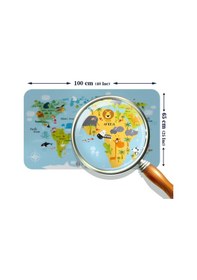 Resim Eğitici Dünya Haritası Dünya Atlası Çocuk Ve Bebek Odası Duvar Sticker -60x105-3830 Renkli 