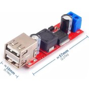 Resim Alkatronik LM2596 Dual USB Power Modül Voltaj Düşürücü Mp3 Mp4 Araba Araç Mobil Güç Kaynağı 36V To 5V 