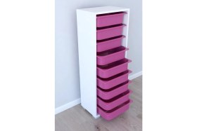 Resim Remaks 9 Sepetli Oyuncak Dolabı Çok Amaçlı Dolap - Pembe 