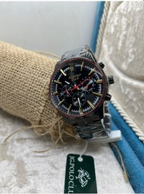 Resim Jg. Polo Club Erkek Kol Saati Fonksiyonel Siyah Kırmızı Detaylı Siyah 