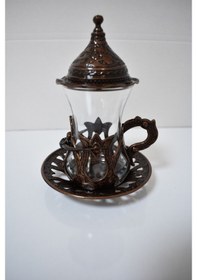 Resim 6 Kişilik 30 Parça Çay Bardağı Takımı Bakır Renk Bakır 