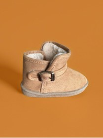 Resim Gezer Unisex Bebek Çocuk Kışlık Camel Cırtlı Okul Kreş Panduf Ayakkabı 