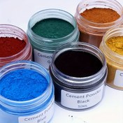 Resim DIY Beton Pigment Tozu, 1.69oz - Su Bazlı Renklendirici, Alçı, Epoksi Reçine El Sanatları & Takı Yapımı İçin, 7 Canlı Renkte Mevcut, Renkli Pigment Tozu 