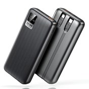 Resim Dahili Type-C ve iPhone Kablolu 10000mAh Powerbank 22.5W Hızlı Led Ekranlı Taşınabilir Şarj Cihazı 