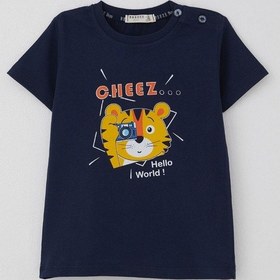 Resim Breeze Girls & Boys Erkek Çocuk Şortlu Takım Fotoğrafçı Aslancık Baskılı 1-4 Yaş, Lacivert Lacivert 