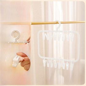 Resim Reedark Krem Beyaz Tek Katlı 16 Klipsli Ev İçi Çamaşır, Çorap Ve Giyim Klipsleri - Çok Amaçlı Uzun Ömürlü Plastik Organize Aleti Diğer 