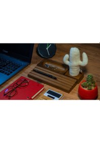 Resim Kayigo Woody Açık Kahverengi Üçlü Ofis Seti - Krem Kaktüs Krem 