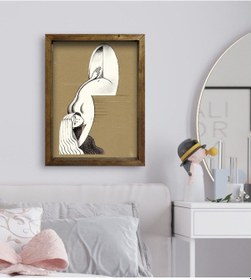 Resim Bk Gift Yatak Odası Konseptli Doğal Masif Ahşap Çerçeveli Tablo-1 (551113410) 