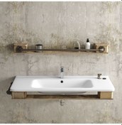 Resim Sanovit Urban 105 CM Konsollu Lavabo Beyaz 