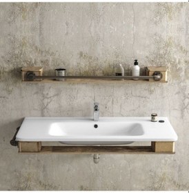 Resim Sanovit Urban 105 CM Konsollu Lavabo Beyaz 