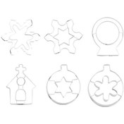 Resim Crackedice Kurabiye Kesiciler Tatil Seti Kar Tanesi Şeklinde 6 Parça Kurabiye Kesiciler 