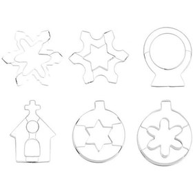 Resim Crackedice Kurabiye Kesiciler Tatil Seti Kar Tanesi Şeklinde 6 Parça Kurabiye Kesiciler 