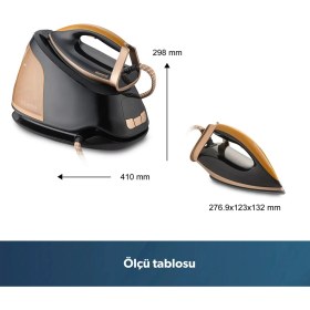 Resim Homend Jetsteam 1175H Buhar Kazanlı Ütü 3000 Watt Güç ve Şok Buhar Özelliği ile Altın Renk 