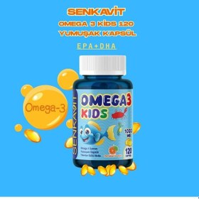 Resim Senkavit Omega 3 For Kids Portakal Aromalı 120 Li Softjel 