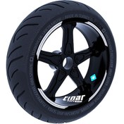 Resim Double Stripe Tasarımlı Reflektif Gri Jant Şeridi Sticker Çınar Extreme 