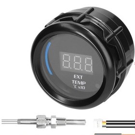 Resim Geeroyoo 52mm Dijital Egt Göstergesi Alarmlı Led Ekran, 40-1200 C Egzoz Sıcaklık Sensörü - Araç Kamyon Motosiklet Evrensel Jzr-gy 