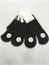 Resim Slayt 4 Adet Pamuk Modal Karışımlı Düz Renkli Ince Yazlık Erkek Görünmez Patik ( Sneakers ) 