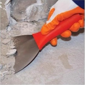 Resim Storemax Plastik Saplı Metal Spatula Sıva Duvar Macun Boya Kazıma Ispatulası 16 cm Takılabilir Sap 