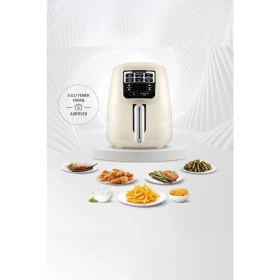 Resim 2'li Çok Fonksiyonlu Hava Pişirici, Hızlı ve Sağlıklı Yemek Hazırlama Cihazı 