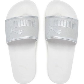 Resim Puma Leadcat 2.0 Aqua Metallics Terlik - 401707-10286 Beyaz - Gümüş 