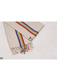 Resim Pega 3'lü Set Rainbow Peştamal 90x170 Cm&peşkir 45x90 Cm %100 Koton Gökkuşağı Plaj&2 El/baş Havlusu Gökkuşağı 