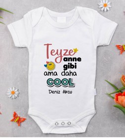 Resim Bitmeyen Kartuş Bk Kids Isimli Teyze Anne Gibi Tasarımlı Bebek Body Zıbın - Model 1 