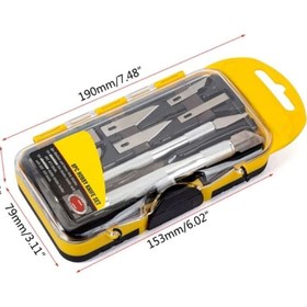 Resim REKOTOOLS 10 Parça Hobi Neşter Seti 