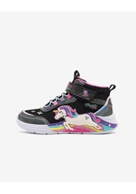 Resim Skechers Unıcorn Chaser Büyük Kız Çocuk Siyah Işıklı Bot 303302l Bkmt Siyah 