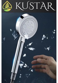 Resim Kustar 5 Fonksiyonlu Royal Spray Fonksiyonlu Krom Duş Başlığı Yumuşak Soft Akış Fonksiyonlu Tasarruflu Diğer 