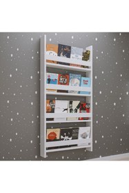 Resim Artemis Montessori Tarzı Çocuk Odası 4 Raflı Kitaplık Beyaz 