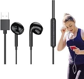 Resim Mikrofonlu USB Kulaklık | Pc için Suya Dayanıklı USB Kablolu Kulaklıklar | Akıllı Telefonlar için Kablolu Stereo Ses Uzatma Kablolu Yüzücü Kulaklıkları Mp3 Çalarlar Bilgisayar Rolempon 